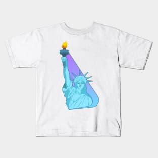 Statue of Liberty (Pink Shadow) Kids T-Shirt